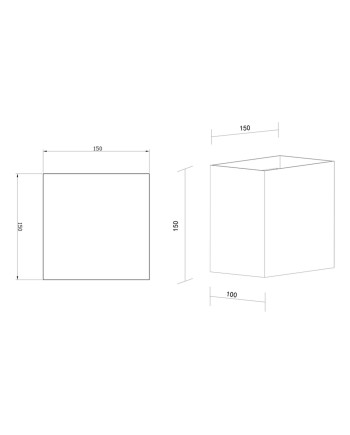 DAVOS XL* APLIQUE EXTERIOR LED* 2*10W 3000K CORTEN